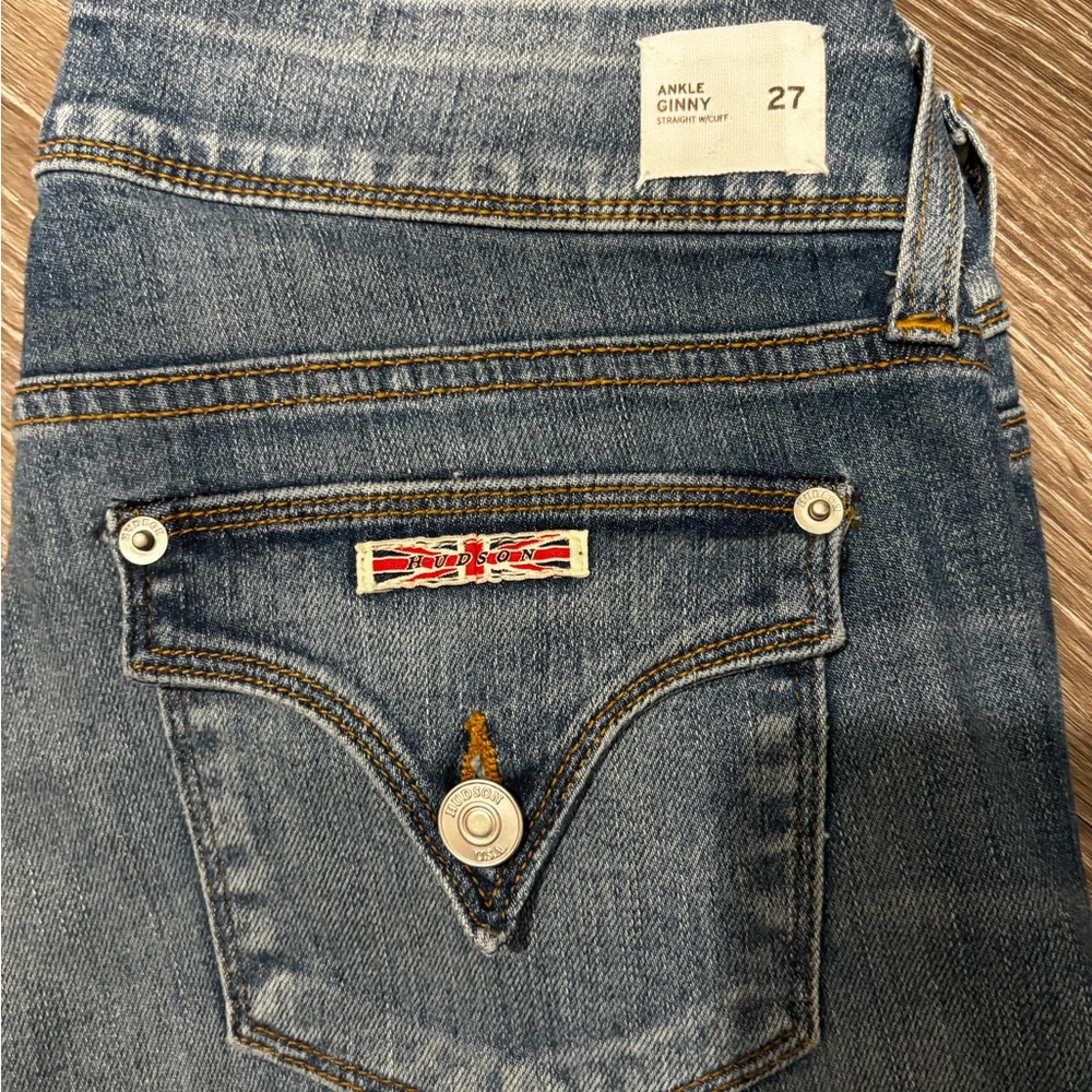 Hudson Denim | light wash Ginny straight angle cuff